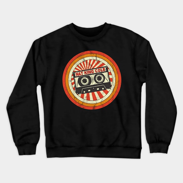 Nat King Proud Name Retro Cassette Vintage Crewneck Sweatshirt by Skeleton Red Hair